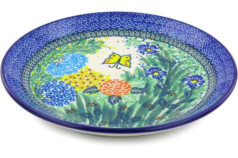 Polish Pottery 10½-inch Dinner Plate Spring Garden UNIKAT