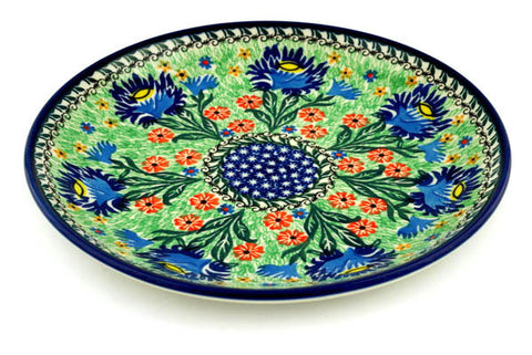 Polish Pottery 10½-inch Dinner Plate Sprouting Cupids UNIKAT