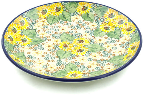 Polish Pottery 10½-inch Dinner Plate Country Sunflower UNIKAT