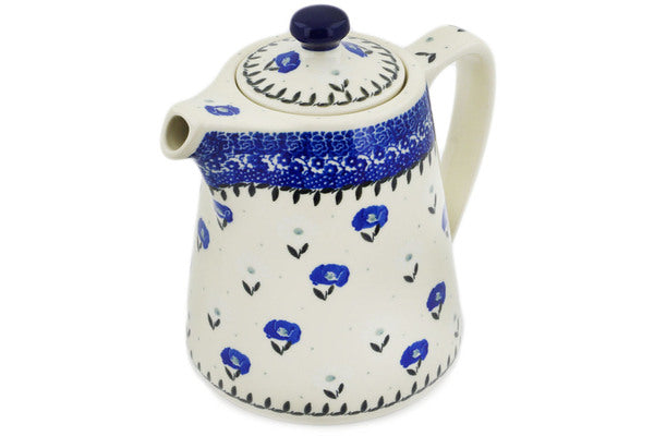 Polish Pottery 37 oz Tea or Coffee Pot Poppies In The Snow