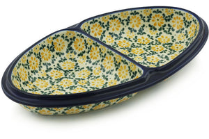 Polish Pottery 11" Divided Dish Glowing Beauty - Thumbnail 2