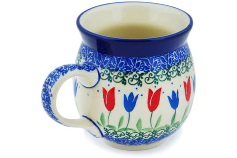 Polish Pottery 12oz Bubble Mug Tulip Fever
