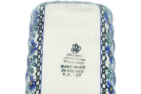 Polish Pottery Mini loaf pan Blue Chicory