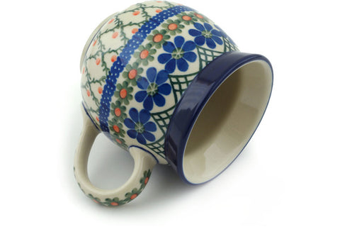 Polish Pottery 12oz Bubble Mug Primrose Trellis