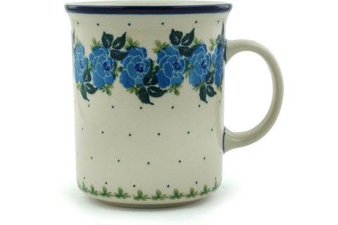 Polish Pottery 20 oz Mug Blue Rose