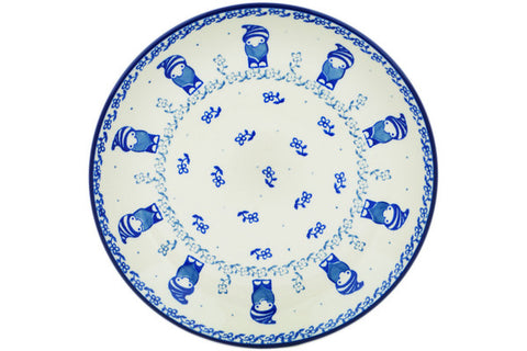 Polish Pottery Dessert Plate Gnome Circle