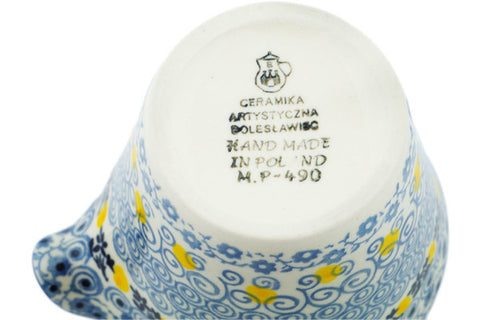 Polish Pottery 8 oz Creamer Lemon Season