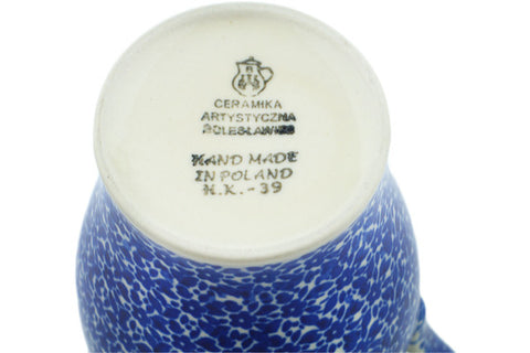 Polish Pottery 19 oz Bottle Blue Bounty