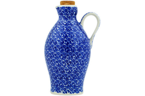 Polish Pottery 19 oz Bottle Blue Bounty