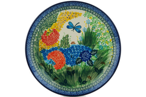 Polish Pottery 10½-inch Dinner Plate Garden Delight UNIKAT