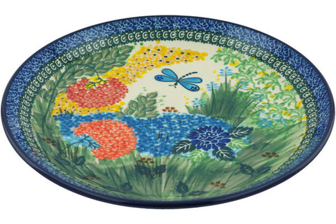 Polish Pottery 10½-inch Dinner Plate Garden Delight UNIKAT