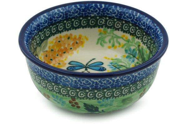 Polish Pottery 5" Bowl Garden Delight UNIKAT