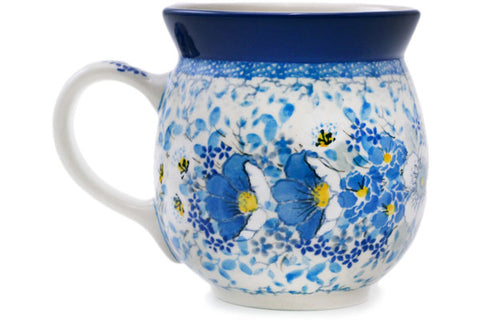 Polish Pottery 16 oz Bubble Mug Blissful Beauty UNIKAT