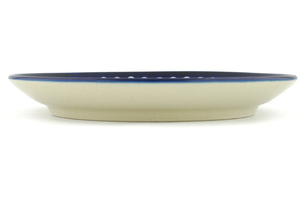 Polish Pottery 10½-inch Dinner Plate Blue Tulip Peacock