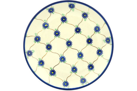 Polish Pottery 10½-inch Dinner Plate Aster Trellis