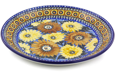 Polish Pottery 10½-inch Dinner Plate Autumn Chrysanthemums UNIKAT