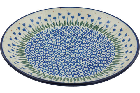Polish Pottery 10½-inch Dinner Plate Water Tulip