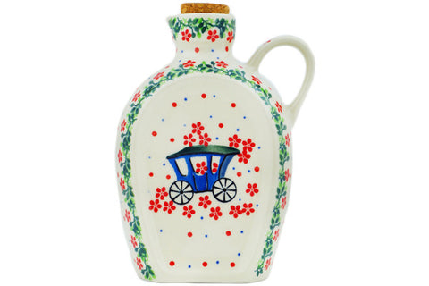 Polish Pottery 19 oz Bottle Magical Carriage
