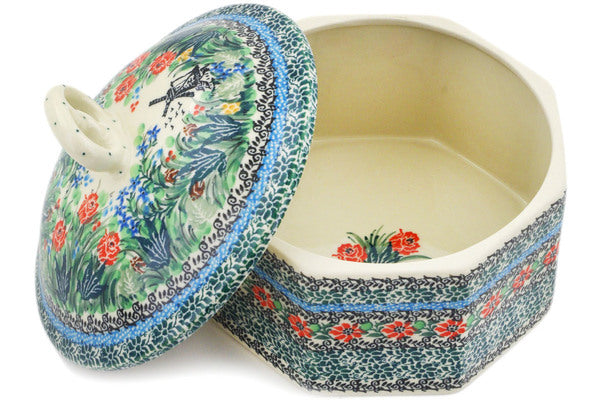 Polish Pottery Pretzel Jar 6
