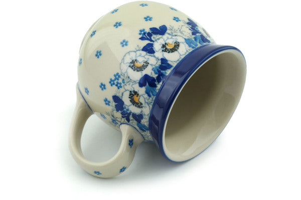 Polish Pottery 16 oz Bubble Mug Blue Spring