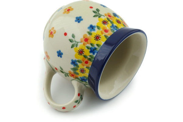 Polish Pottery 8 oz Bubble Mug Country Spring