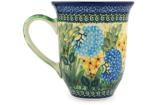 Polish Pottery Bistro Mug Spring Garden UNIKAT