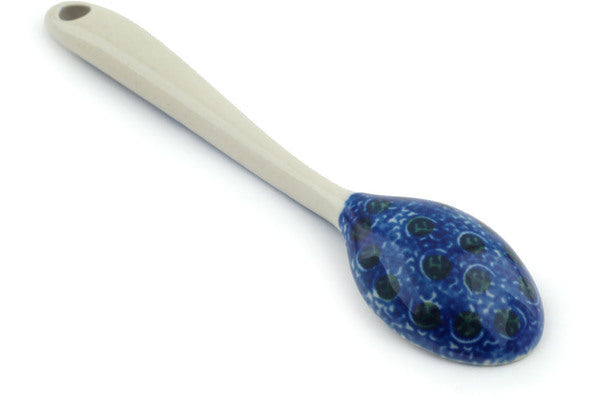 Polish Pottery Sugar Spoon Blue Poppies