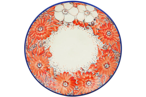 Polish Pottery 10½-inch Dinner Plate Peachy Keen UNIKAT
