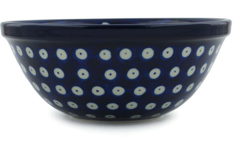 Polish Pottery Cereal Bowl Blue Eyes