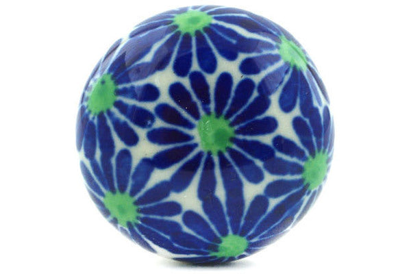 Polish Pottery Drawer knob 1-3/8 inch Periwinkle Blues
