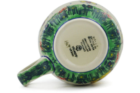 Polish Pottery 16 oz Bubble Mug Bee Happy UNIKAT