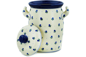 11" Jar with Lid and Handles - Wreath Of Life
