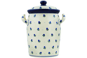 11" Jar with Lid and Handles - Wreath Of Life - Thumbnail 4