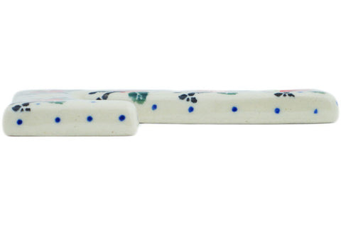 Polish Pottery 4-inch House Number SEVEN (7) Wild Rose
