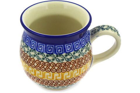 Polish Pottery 16 oz Bubble Mug Grecian Sea