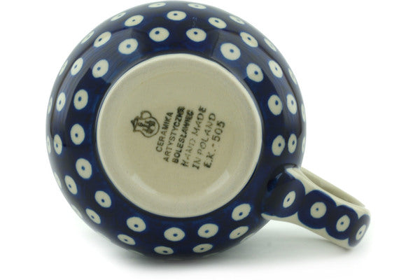 Polish Pottery 16 oz Bubble Mug Blue Eyes