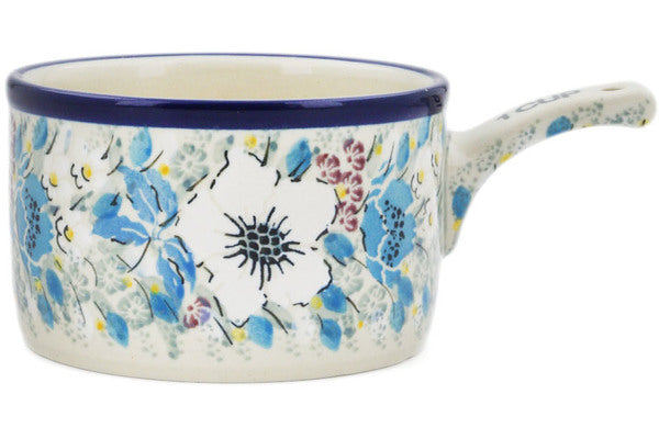Polish Pottery 1 Cup Measuring Cup  Solstice Bloom UNIKAT