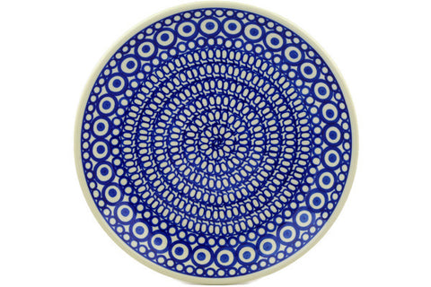 Polish Pottery 10½-inch Dinner Plate Royal Peacock Eyes