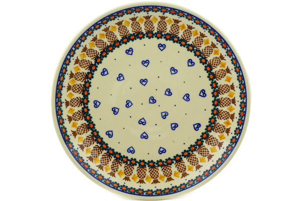 Polish Pottery 10½-inch Dinner Plate Pineapple Paradise