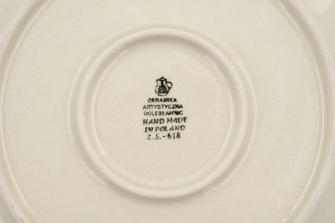 Polish Pottery 10½-inch Dinner Plate Blue Zinnia