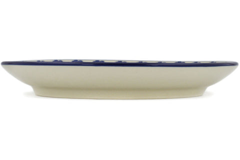 Polish Pottery 10½-inch Dinner Plate Blue Zinnia