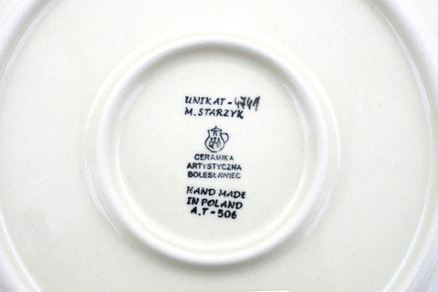 Polish Pottery 10½-inch Dinner Plate Autumn Falling Leaves UNIKAT