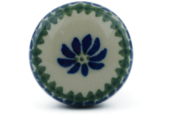 Polish Pottery Drawer knob 1-3/8 inch Polka Dot Daisy