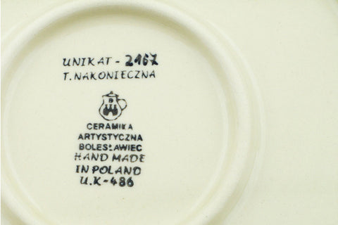 Polish Pottery 10½-inch Dinner Plate English Rose UNIKAT