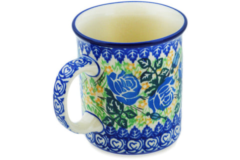 Polish Pottery 10 oz Mug English Rose UNIKAT