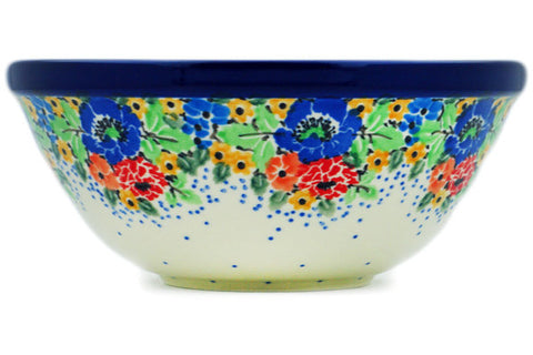 Polish Pottery Cereal Bowl Blooming Spring UNIKAT
