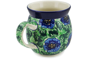 Polish Pottery 16 oz Bubble Mug Quilters Floral