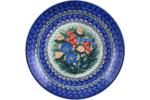 Polish Pottery 10½-inch Dinner Plate Poppy Bunch UNIKAT