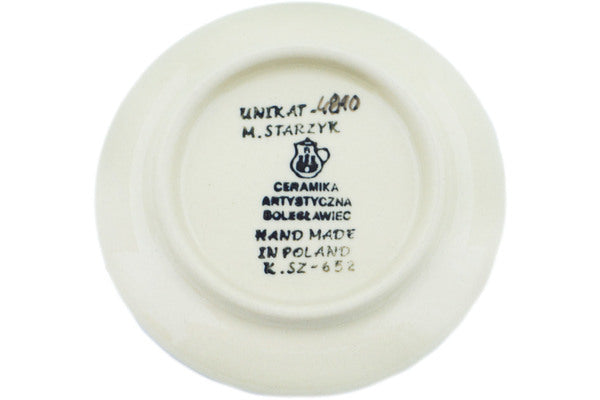 Polish Pottery Mini Plate, Coaster plate Spring On The Branch UNIKAT