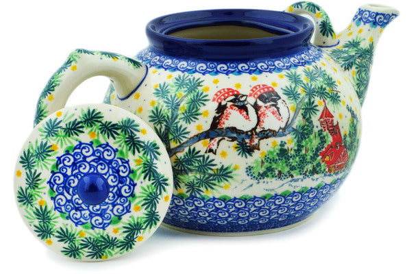 Polish Pottery 7 cups Tea or Coffee Pot Cozy Bullfinch UNIKAT
